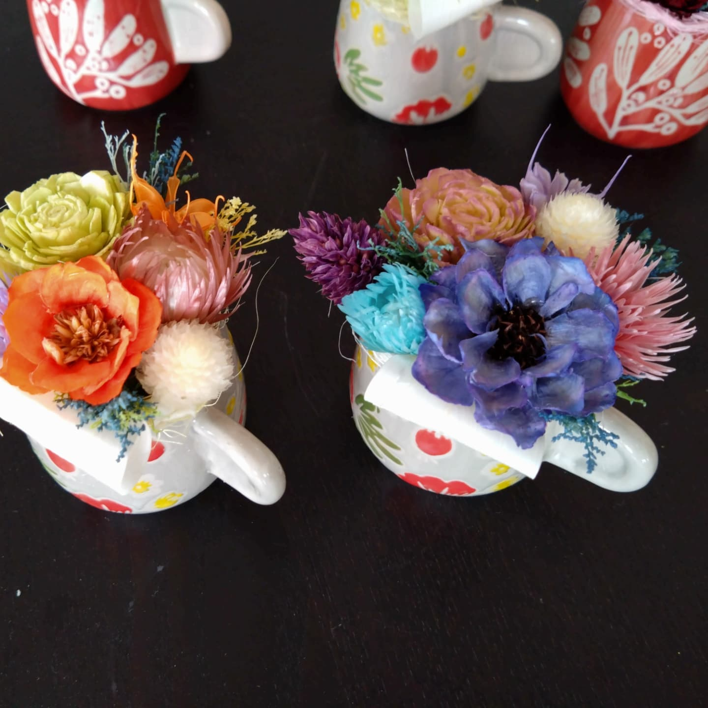 ドライフラワーミニポットアレンジ