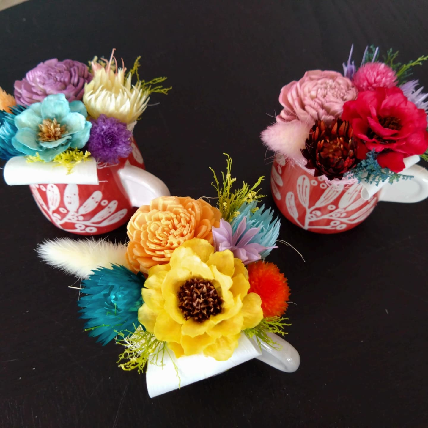 ドライフラワーミニポットアレンジ