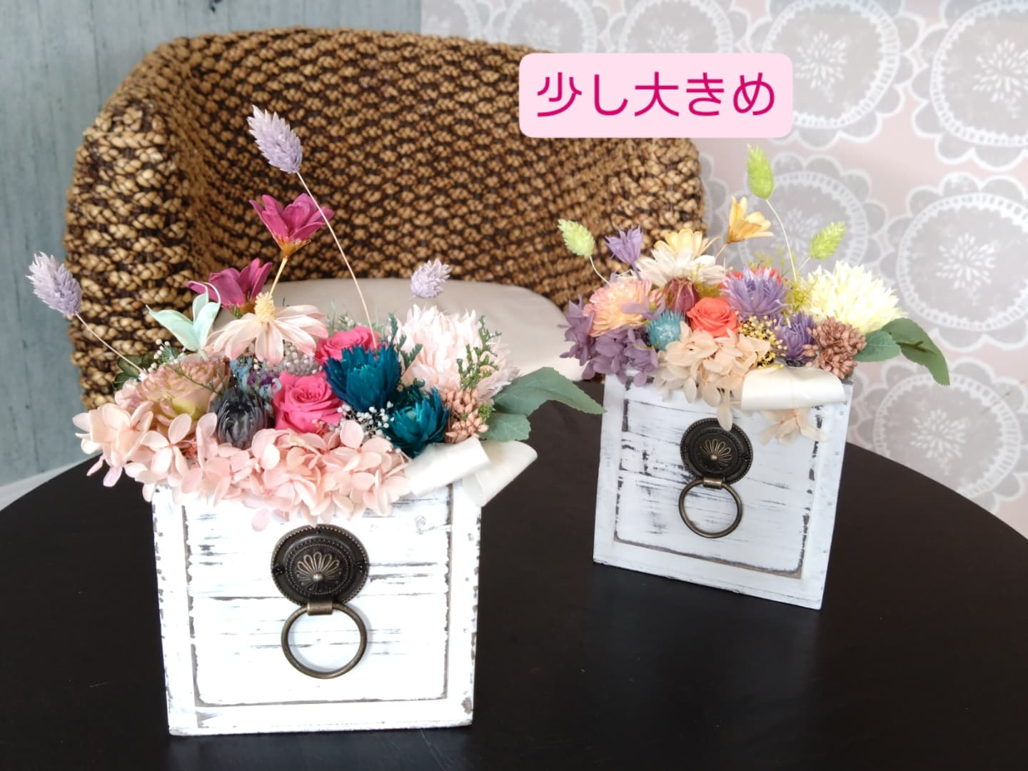 ドライフラワーアレンジ、アートフラワー