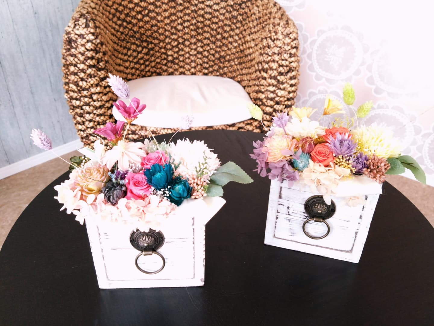 ドライフラワーアレンジ、アートフラワー