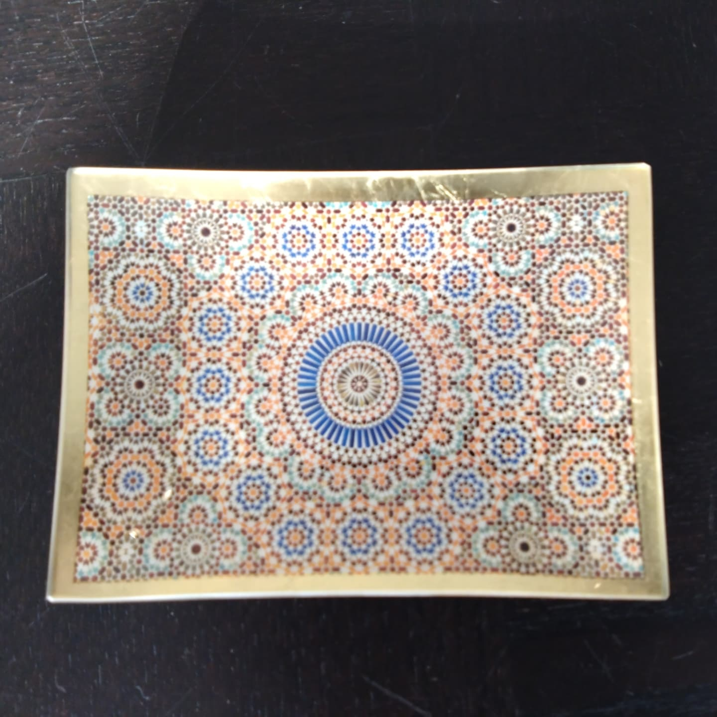 アンティーク風のガラストレイ入りました😃