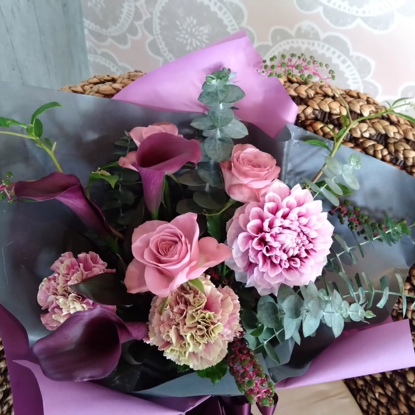 お祝いの花束・ドライフラワーのブーケ