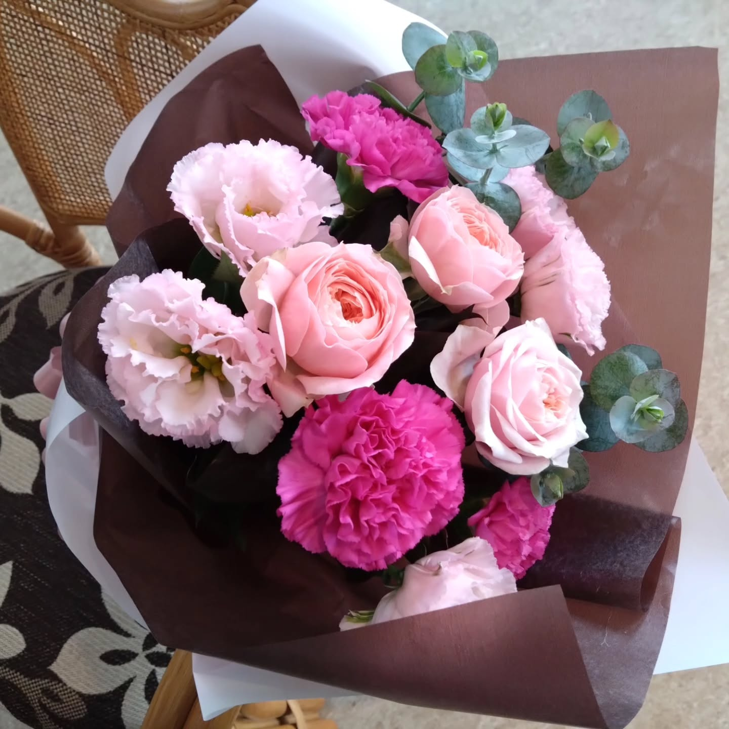 発表会、お祝いの花束